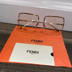 Authentic Gold Fendi opticals with manufactured lenses